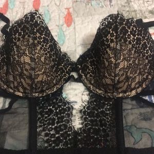 Victoria Secret Black Lacey Corset